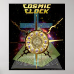 Cosmic Clock Digital Art Poster