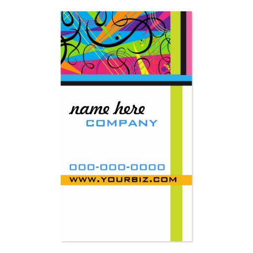 Cosmic Colors Business Card (front side)
