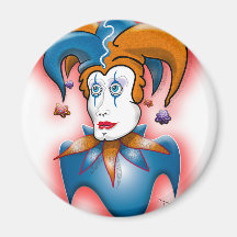 Cosmic Court Jester Fridge Magnet