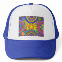 Cosmic Cycles Indie Art Hat by JESvalentine Cosmic Cycles Indie Art Hat