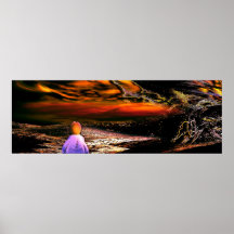 Cosmic Fallout Landscape Poster