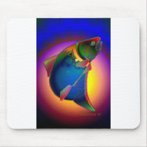 COSMIC FISH mousepads by cabinfeverdavid COSMIC FISH mousepads