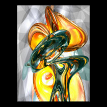 Cosmic Flame Abstract posters