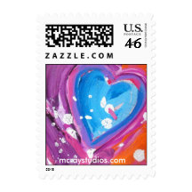 "Cosmic Heart #1" Postage Stamps