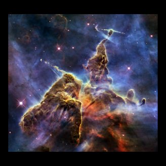 Cosmic Mountain in Space Poster Print