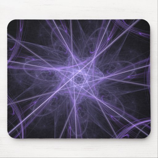 Cosmic Purple Fractal Art Mousepad