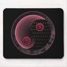 Cosmic Purple Yin Yang Mousepads