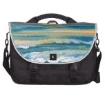 Cosmic Sea Yellow Gold and Blue Sunset Ocean Commuter Bags