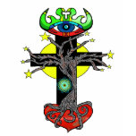 Cosmic Tree Cross T-shirts