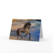 Cosmic .. wild stallion greeting card