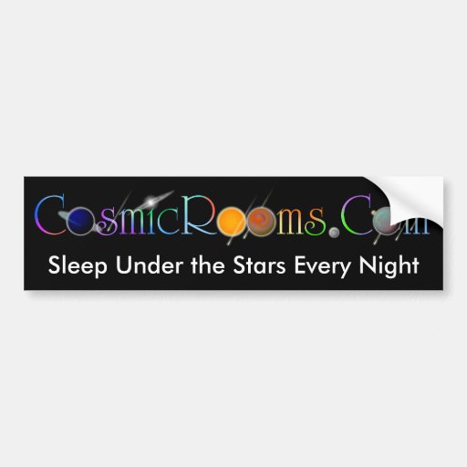 cosmicrooms.com bumper sticker