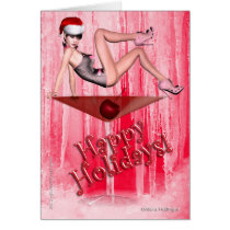 Cosmo Girl Christmas Card by Alicia Hollinger by AliciaHollinger Cosmo Girl Christmas Card by Alicia Hollinger