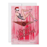 Cosmo Girl Christmas PinUp Invitation