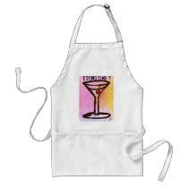 COSMO TIME PASTEL MARTINI 60s print by jill Apron