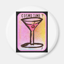 COSMO TIME PINK MARTINI PRINT MAGNET