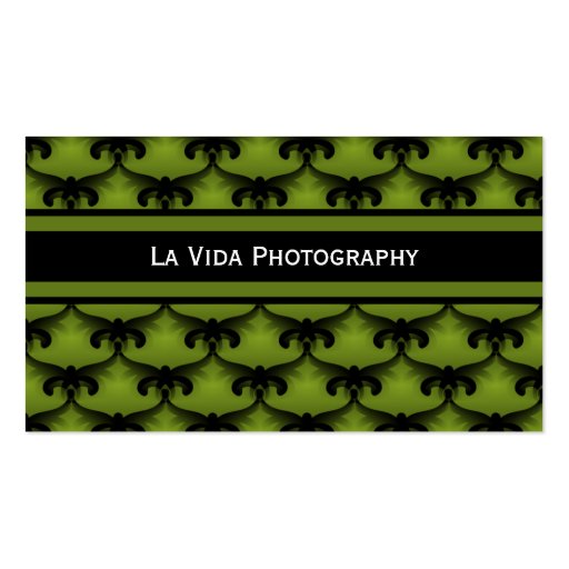 Cosmopolitan Glam Business Card, Olive Green