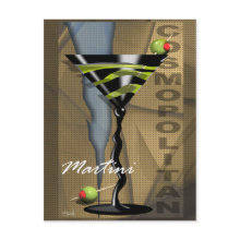 Cosmopolitan Martini Party Invitation postcard