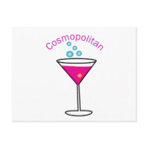 cosmopolitan with the words cosmopolitan on it postcards