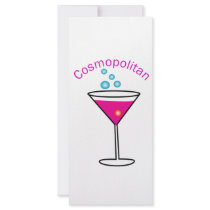 cosmopolitan with the words cosmopolitan on it rack card design