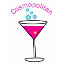 cosmopolitan with the words cosmopolitan on it t-shirts