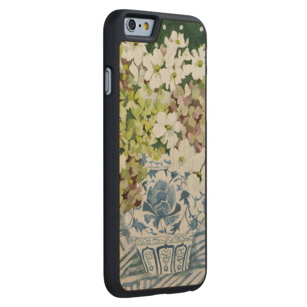 Cosmos and hydrangeas in a chinese vase 2013 carved® maple iPhone 6 case-2
