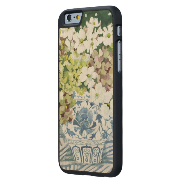 Cosmos and hydrangeas in a chinese vase 2013 carved® maple iPhone 6 case