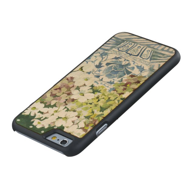 Cosmos and hydrangeas in a chinese vase 2013 carved® maple iPhone 6 case-4