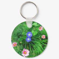 Cosmos and morning glories keychains by alyciakeating Cosmos and morning glories keychains