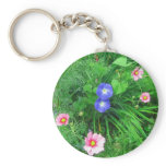 Cosmos and morning glories key chain
