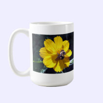 Cosmos Attracts Bumblebee mugs