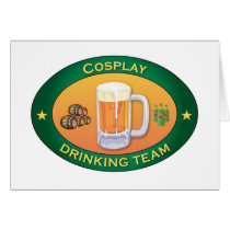 Cosplay Drinking Team Greeting Card