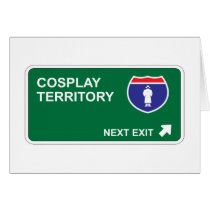 Cosplay Next Exit Greeting Card
