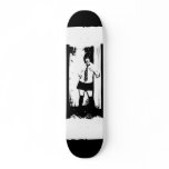Cosplay Schoolgirl black &amp; white model Skateboard Decks