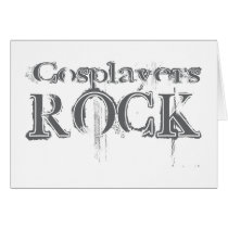Cosplayers Rock Greeting Cards