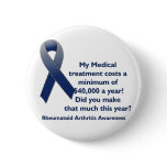 Cost of Medicine Rheumatoid Arthritis Awareness buttons