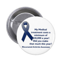Cost of Medicine Rheumatoid Arthritis Awareness Button