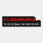 Cost Of Obama Bumper Sticker