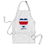 Costa Rica (civil) Flag Heart aprons