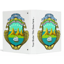 Costa Rica Coat of Arms detail Vinyl Binders