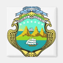Costa Rica Coat of Arms detail Fridge Magnet