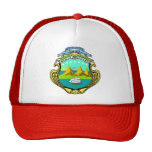 Costa Rica Coat of Arms detail Mesh Hat