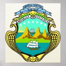 Costa Rica Coat of Arms detail Poster