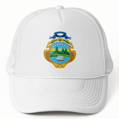 Costa Rica Coat of Arms Hat by FlagTshirts
