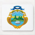 Costa Rica Coat of Arms Mousepad by FlagTshirts Costa Rica Coat of Arms Mousepad