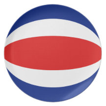 Costa Rica Fisheye Flag Plate