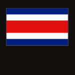 Costa Rica Flag Map Spaghetti Top