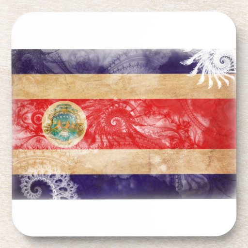 Costa Rica Flag Beverage Coasters