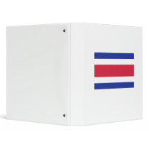 Costa Rica flag 3 Ring Binders