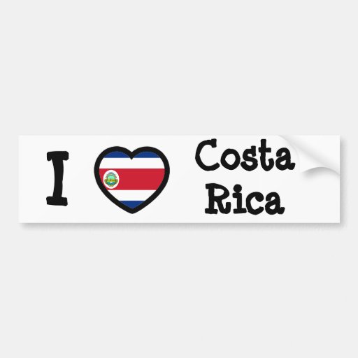 Costa Rica Flag Car Bumper Sticker Zazzle