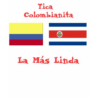 costa_rica_flag, colombian_flag, Tica, Colombia... shirt
